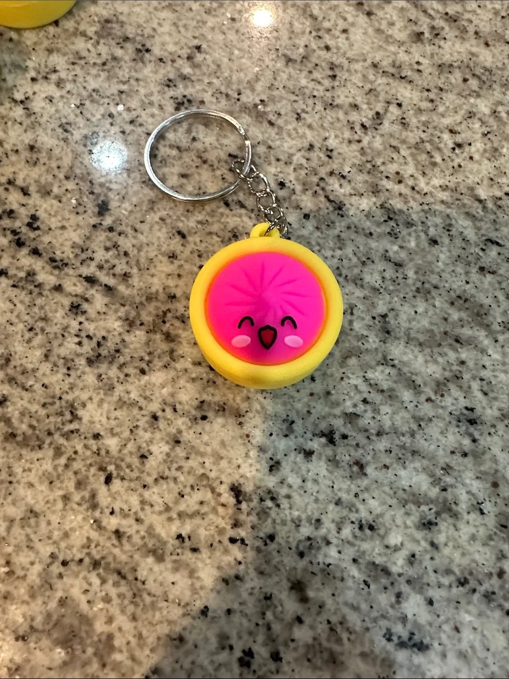 Cute Dumpling Keychains - Yellow Frame with Assorted Fruit Colors